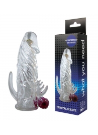 Закрытая прозрачная вибронасадка на пенис Crystal Sleeve Vibe - Erowoman-Eroman - в Красногорске купить с доставкой