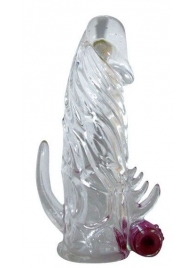 Закрытая прозрачная вибронасадка на пенис Crystal Sleeve Vibe - Erowoman-Eroman - в Красногорске купить с доставкой