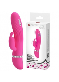 Розовый вибратор Ingram с электростимуляцией - 19,2 см. - Baile - купить с доставкой в Красногорске