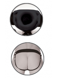 Черный полый страпон унисекс Hollow Strap-On - 14,5 см. - Pipedream - купить с доставкой в Красногорске