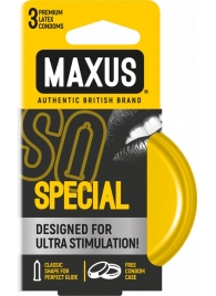 Презервативы с точками и рёбрами в железном кейсе MAXUS Special - 3 шт. - Maxus - купить с доставкой в Красногорске