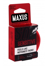Ультратонкие презервативы в железном кейсе MAXUS Sensitive - 3 шт. - Maxus - купить с доставкой в Красногорске