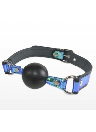 Кляп-шарик на чёрно-синих ремешках - Sitabella - купить с доставкой в Красногорске