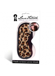 Леопардовая маска на глаза Peek-a-Boo - Lux Fetish - купить с доставкой в Красногорске