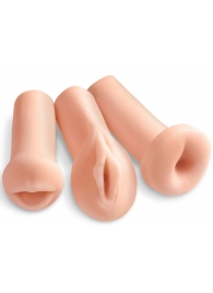 Комплект из 3 мастурбаторов All 3 Holes: вагина, анус, ротик - Pipedream - в Красногорске купить с доставкой