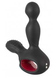 Черный вибромассажер простаты с нагревом и ротацией Prostate Plug - 14,5 см. - Orion - в Красногорске купить с доставкой