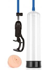 Прозрачная вакуумная помпа Sex Expert с насадкой-вагиной - Sex Expert - в Красногорске купить с доставкой