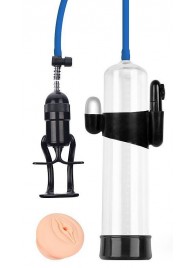 Прозрачная вакуумная вибропомпа Sex Expert с насадкой-вагиной - Sex Expert - в Красногорске купить с доставкой