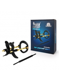 Черно-золотистый экстендер для пениса Sex Expert - Sex Expert - в Красногорске купить с доставкой