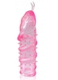 Закрытая рельефная насадка Crystal sleeve snakes в виде змеи с усиками - 14 см. - Erowoman-Eroman - в Красногорске купить с доставкой
