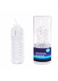 Закрытая рельефная насадка Crystal sleeve с усиками - 12 см. - Erowoman-Eroman - в Красногорске купить с доставкой