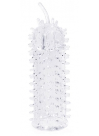 Закрытая рельефная насадка Crystal sleeve с усиками - 12 см. - Erowoman-Eroman - в Красногорске купить с доставкой