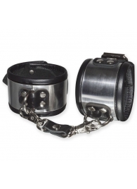 Эффектные серебристо-черные наручники с металлическим блеском - Sitabella - купить с доставкой в Красногорске