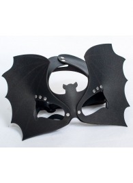 Черная кожаная маска на глаза  Летучая мышь - Sitabella - купить с доставкой в Красногорске