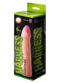 Фаллическая насадка на трусики харнесс - 17,5 см. - LOVETOY (А-Полимер) - купить с доставкой в Красногорске