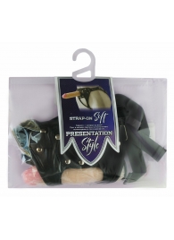 Черный пояс-трусики с двумя насадками Soft-Dolli - 16,5 и 10,5 см. - LOVETOY (А-Полимер) - купить с доставкой в Красногорске