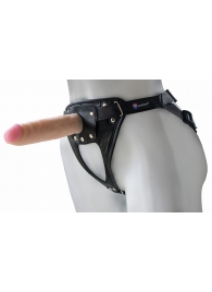 Черный пояс-трусики с насадкой  Soft-Принц  - 17 см. - LOVETOY (А-Полимер) - купить с доставкой в Красногорске