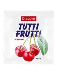 Пробник гель-смазки Tutti-frutti с вишнёвым вкусом - 4 гр. - Биоритм - купить с доставкой в Красногорске