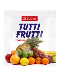 Пробник гель-смазки Tutti-frutti со вкусом тропических фруктов - 4 гр. - Биоритм - купить с доставкой в Красногорске