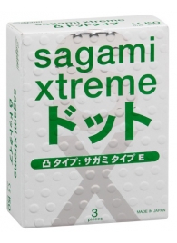 Презервативы Sagami Xtreme SUPER DOTS с точками - 3 шт. - Sagami - купить с доставкой в Красногорске