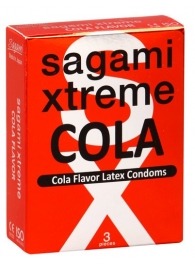 Ароматизированные презервативы Sagami Xtreme COLA - 3 шт. - Sagami - купить с доставкой в Красногорске