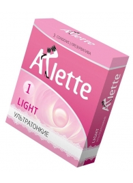 Ультратонкие презервативы Arlette Light - 3 шт. - Arlette - купить с доставкой в Красногорске