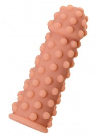 Телесная реалистичная насадка KOKOS Extreme Sleeve 02 с дополнительной стимуляцией - 12,7 см. - KOKOS - в Красногорске купить с доставкой