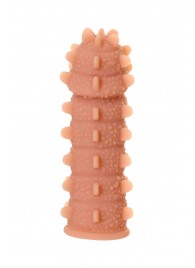 Телесная реалистичная насадка KOKOS Extreme Sleeve 04 с дополнительной стимуляцией - 12,7 см. - KOKOS - в Красногорске купить с доставкой