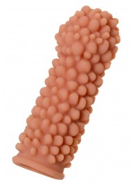 Телесная реалистичная насадка KOKOS Extreme Sleeve 08 с дополнительной стимуляцией - 12,7 см. - KOKOS - в Красногорске купить с доставкой