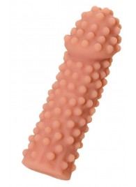 Телесная реалистичная насадка KOKOS Extreme Sleeve 10 с дополнительной стимуляцией - 14,7 см. - KOKOS - в Красногорске купить с доставкой