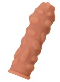 Телесная реалистичная насадка KOKOS Extreme Sleeve 11 с дополнительной стимуляцией - 12,7 см. - KOKOS - в Красногорске купить с доставкой