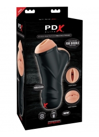 Мастурбатор в колбе с двумя тоннелями Double Penetration Vibrating Stroker - Pipedream - в Красногорске купить с доставкой