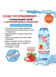 Очищающий спрей для игрушек CLEAR TOY Strawberry - 100 мл. - Биоритм - купить с доставкой в Красногорске