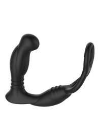 Черная анальная пробка NEXUS SIMUL8 с фиксацией на теле кольцами - Nexus Range - в Красногорске купить с доставкой