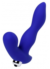 Синий силиконовый вибростимулятор простаты Stroman - 14,5 см. - ToyFa - в Красногорске купить с доставкой