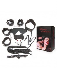 Большой игровой набор БДСМ: наручники, оковы, маска, кляп, плеть, ошейник с поводком, верёвка, зажимы для сосков - Notabu - купить с доставкой в Красногорске