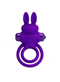 Фиолетовое эрекционное кольцо с вибростимуляцией клитора Vibrant Penis Ring III - Baile - в Красногорске купить с доставкой