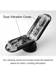 Черный мастурбатор Flip Zero с вибрацией - Tenga - в Красногорске купить с доставкой