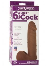 Насадка-мулат для трусиков Vac-U-Lock 6  ULTRASKYN Cock - 17,3 см. - Doc Johnson - купить с доставкой в Красногорске