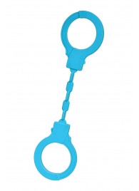 Голубые силиконовые наручники A-Toys без ключа - A-toys - купить с доставкой в Красногорске