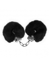 Черные меховые наручники Love с ключиками - Baile - купить с доставкой в Красногорске