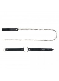 Черный поводок и чокер с кольцом Rada - Rebelts - купить с доставкой в Красногорске