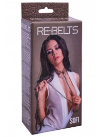 Коричневый поводок и чокер с кольцом Sofi - Rebelts - купить с доставкой в Красногорске
