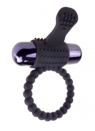 Черное эрекционное виброкольцо Vibrating Silicone Super Ring - Pipedream - в Красногорске купить с доставкой
