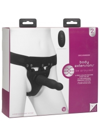 Черный полый вибрострапон Body Extensions BE Aroused - 17,78 см. - Doc Johnson - купить с доставкой в Красногорске