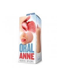 Телесный мастурбатор-ротик с язычком Oral Anne - Blush Novelties - в Красногорске купить с доставкой