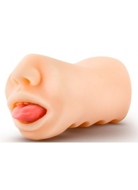 Телесный мастурбатор-ротик с язычком Oral Anne - Blush Novelties - в Красногорске купить с доставкой