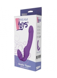 Фиолетовый безремневой вибрострапон DOUBLE DIPPER - Dream Toys - купить с доставкой в Красногорске
