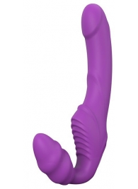 Фиолетовый безремневой вибрострапон DOUBLE DIPPER - Dream Toys - купить с доставкой в Красногорске