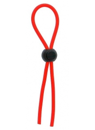 Красное эрекционное лассо с одной бусиной-утяжкой STRETCHY THIN LASSO - Dream Toys - в Красногорске купить с доставкой